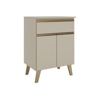 Balcão 600 Atlanta Carraro Amêndoa 2 Portas 1 Gaveta