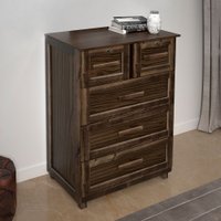 Cômoda Floripa Madeira Maciça 5 Gavetas Imbuia Natural - Pnr Móveis