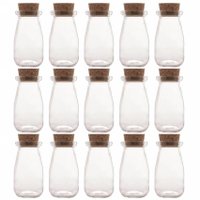 Kit 15 Mini Potes Tampa Rolha 100ml Vidro Lyor Lembrancinhas Porta Mantimentos Decorativo