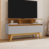 Rack para TV Até 50 Polegadas Mansell 2 Portas Naturalle/Off White - Pnr Móveis
