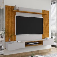 Painel para TV Até 65 Polegadas Albon 2 Portas Naturalle/Off White - Pnr Móveis