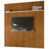 Painel Suspenso Tv 75 Pol 245x238 cm Guapore Cinamomo Off White MADETEC