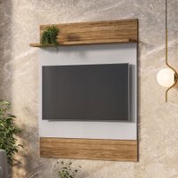 Painel para TV Até 48 Polegadas Melvita 1 Prateleira Cinamomo/Off White - Pnr Móveis