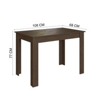 Conjunto Sala de Jantar Fidelitá Veneza Com 4 Cadeiras Noce/Off-White Assento Grafite