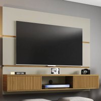 Painel para TV Até 60 Polegadas 2 Portas Dominique Off White/Cinamomo - Pnr Móveis