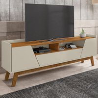 Rack para TV Até 70 Polegadas Evans 2 Portas 1 Gaveta Off White/Nature - Pnr Móveis