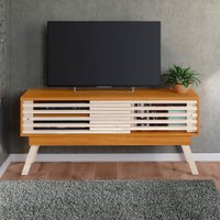 Rack para TV Até 65 Polegadas Stock 2 Portas Cinamomo/Off White - Pnr Móveis
