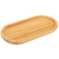 Bandeja Oval 20x10cm Nature Lyor Bambu Travessa Porção Petiscos Aperitivos