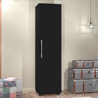 Armário Multiuso Lituânia 1 Porta 4 Prateleiras Preto - Pnr Móveis