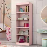 Estante para Livros Lunelli 4 Prateleiras Rose - Pnr Móveis
