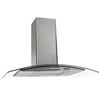 Coifa de Parede Slim Vidro Curvo Duto 80cm Fogatti