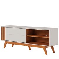 Rack Bancada Tv 65 Pol 160 cm Otawa Off White Matte Freijó Colibri