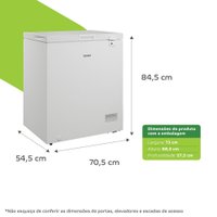 Freezer Horizontal Consul 142 Litros - CHA14AB - Branco