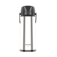 Garrafa Térmica 1,9L Aço Inox ampola de vidro Single Soprano