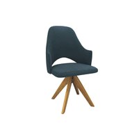 Poltrona Decorativa p/ Sala Siena 1P002CA 1 Un Carvalho/Suede Azul - Kappesberg