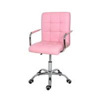 Cadeira Gomos Confort Home Office Diretor Leitura Manicure Estofada Base Giratória Cromada Com Regulagem De Altura