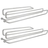 Kit 2 Suportes Porta Taças de Encaixe Cromado 30x4cm Encaixe 2cm Armário