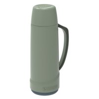 Garrafa Térmica 1L ampola de vidro Verde Cristal Soprano