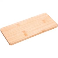 Bandeja de Bambu Retangular Lyor Com Pé 24x11x2,5cm Nature Decoração Petiscos