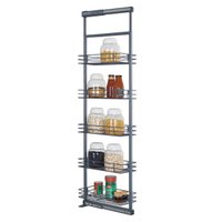 Coluna Deslizante Alta Cinza com Corrediça 5 Bandejas 35x47x175cm Aço Masutti Copat