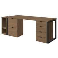 Conjunto Escritorio Industrial 4 Peças Frame Munique Kappesberg