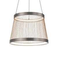 Lustre Pendente Nordecor Beys 2940 Cinza/Dourado Led Bivolt 3000K