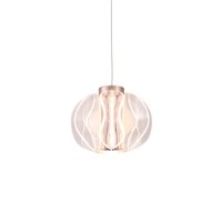 Lustre Pendente Nordecor Wavy 2943 Ouro Champagne Led Bivolt 2700K