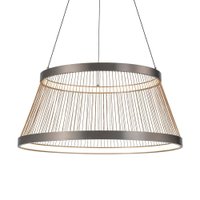 Lustre Pendente Nordecor Beys 2942 Cinza/Dourado Led Bivolt 3000K