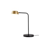 Abajur Nordecor Zavi Led Bivolt Dourado e Preto 3000K
