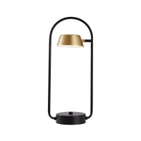 Abajur Nordecor Zavi Oni Led Bivolt Ouro Fosco/Preto 3000K