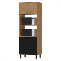 Torre Quente Cloe 3 Portas 100% Mdf Freijó/Nero Tto01 - Pnr Móveis