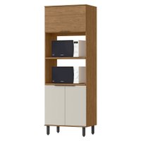 Torre Quente Cloe 3 Portas 100% Mdf Freijó/Off White Tto01 - Pnr Móveis