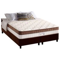 Cama Box Queen: Colchão Molas MasterPocket Ensacadas D Angelis Anjos King Best Brown + Base CRC Suede Brown (158x198)