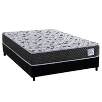 Conjunto Box Casal: Colchão Espuma Herval Compact AG 65 / Ag Biello + Base CRC Suede Black (138x188)