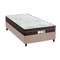 Cama Box Solteiro: Colchão Molas Probel Ensacadas Evolution + Base CRC Suede Clean(88x188)