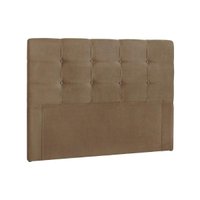 Painel de Cama Box Estofada Queen Clean Plus Suede Marrom Taupe - Simbal