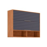 Armário Aéreo p/ Cozinha Esplendida c/ 2 Portas Basculantes 120cm Cinamomo/Titanium - MGM