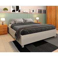 Cama de Casal Queen Mônaco Off White - Tcil Móveis