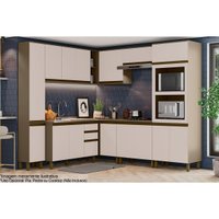 Kit de Cozinha Completa 10 Peças Connect (3Aéreos+3Balcões+2Paneleiros+2Complementos) C5P70 Duna - Henn