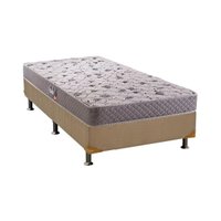Cama Box Solteiro: Colchão Espuma Herval D28/AG65 Black + Base CRC Suede Clean(88x188)