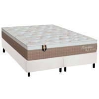 Cama Box King: Colchão Molas MasterPocket Ensacadas Orthoflex Sensitive + Base CRC Courano White (193x203)