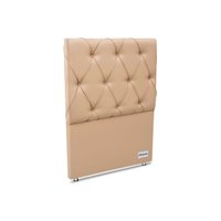 Painel de Cama Box Estofada Murat Facto Clean Solteiro - Courano Bege - Ortobom