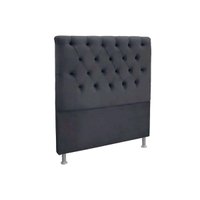 Painel de Cama Box Estofada King Embaixatriz Plus Suede Cinza - Simbal