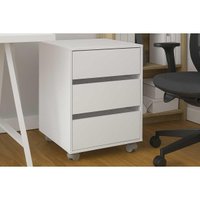 Gaveteiro p/ Escritório Maua c/ 3 Gavetas Branco - Politorno