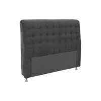Painel de Cama Box Estofada Queen Dama Plus Suede Cinza - Simbal