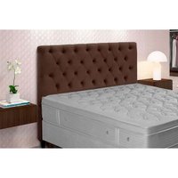 Painel de Cama Box Estofada Queen Embaixatriz Plus Suede Marrom Chocolate - Simbal