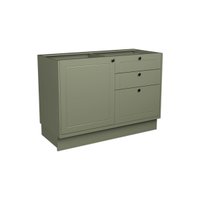 Balcão de Cozinha Évora PH 3117 c/ 1 Porta e 3 Gavetas s/ Tampo 120cm Verde - Herval