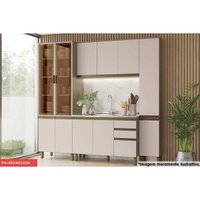 Cozinha Modulada Henn Connect 4 Peças (1Aéreo+1Balcão+2Paneleiros) C5P97 Duna-Henn