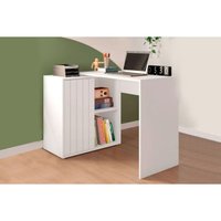 Mesa Escrivaninha Casal Tech c/ 1 Porta de Correr Branco Fosco - Caemmun