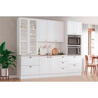 Kit Cozinha Modulada 4 Peças Americana (1Aéreo+1Balcão+2Paneleiros) C5P40 Branco - Henn